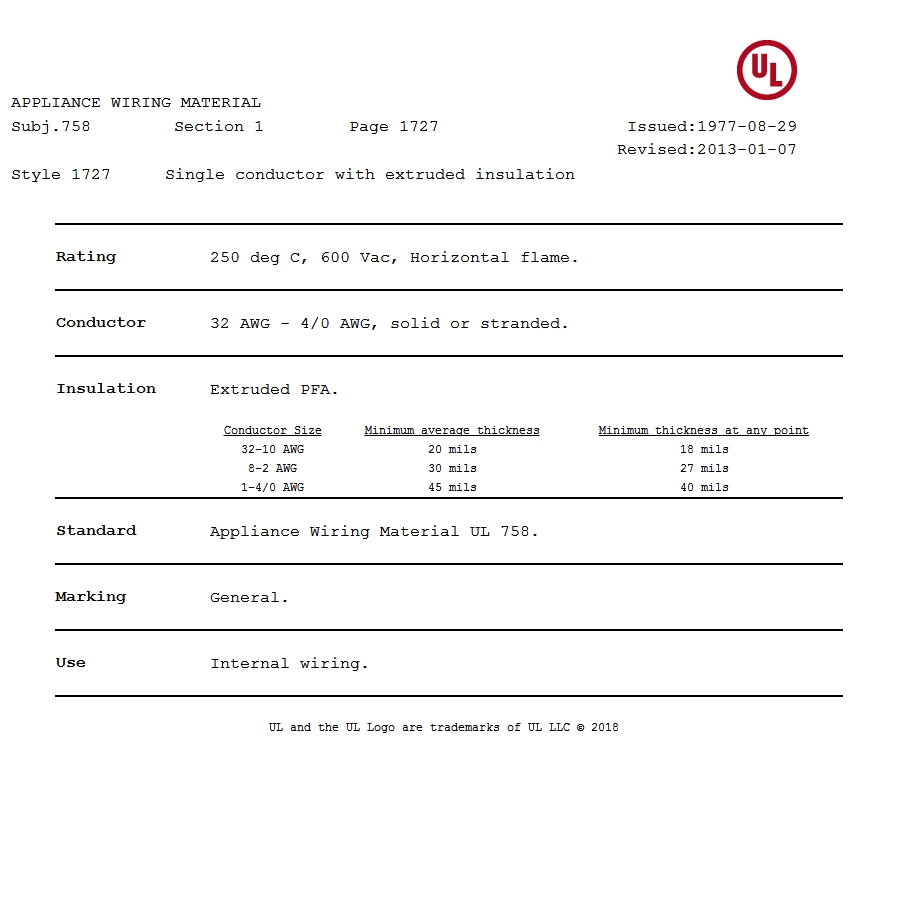 ����UL 1727 ������������֤���� 